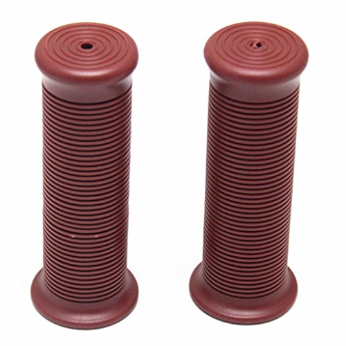 E-Bro 7/8" Motorcycle Rubber Hand Grips Handlebar (Brown)