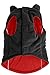 EXPAWLORER Reversible Reflective Sport Vest Winter Dog Clothes Pet Jacket , Black and Red Large