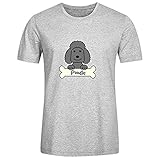 Black Poodle Kve Men Tee Shirts Grey