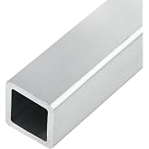 Evecad 1" x 1"x 48" Long Structural Square Aluminum Tube, 1/8" Wall Thickness, Seamless Square Tubing DIY Metal Profile for Industrial or Home Improvement Projects, 1Pack