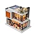 DIY Wooden Miniature Dollhouse Kit with Doll & Music, Mini House Woodcraft Construction Kit-3D Wooden Puzzle-Model Building Set DIY Cabin Wooden Villa Gift for Christmas Holiday Birthday
