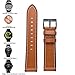 Balerion 20mm Qiuck Release Genuine Leather Strap Watch Band for Gear Sport,Skgen Falster Smartwatch,Nkia Steel HR 40MM Version-Brown