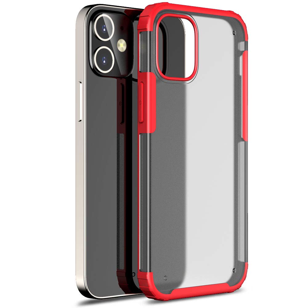TECHGEAR iPhone 12, iPhone 12 Pro Tough Case [Fusion FX Case] Slim & Light, Tough, Shockproof, Protective, Fused Gel Bumper & Hard Back Smooth Case Cover Designed For iPhone 12 Pro / 12 6.1" (Red)