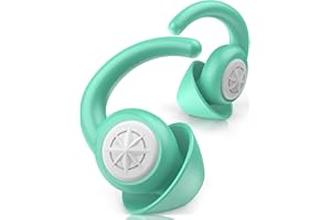 BUENSUENO Ear Plugs for Sleeping - Silicone Reusable Washable Earplugs for Noise Cancelling, 2 Pairs Sound Blocking Ear Plugs for Sleep, Flights, Snoring, Work, Studying (Green)
