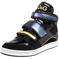 D&G Dolce & Gabbana Men's DU1097 E7579 Sneaker,Black/Yellow/Blue
