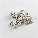 JulieWang 40pcs Antiqued Pearl in Shell Conch Charms Pendants for Jewerly Making (Antiqued Silver)
