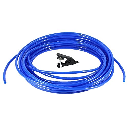 Lemoy Size 1/4 Inch, 20 Meters 60 feet Length Tubing Hose Pipe for RO Water Filter System +tube cutter (Blue 20 metersï¼ˆ60 feetï¼‰)