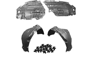Parts N Go Fender Liner & Engine Under Cover Set w/Clips for 2012-2014 Camry SE Front Driver & Passenger Side Left Right TO1228178 TO1228177 TO1248166 TO1249166 5144206140 5144106150 5387606170
