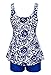 Wantdo Women's Sandy Beach Wear Dress Swimming Costume Over Size Swimsuit Brilliant Blue(9008) US8-10