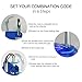 ORIA Combination Lock, 4 Digit Combination Padlock for School, Employee, Gym and Sports Locker, Case, Toolbox, Fence, Hasp Cabinet and Storage, Blue and 2 Pack