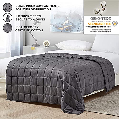 YnM Weighted Blanket (7 lbs for Kids, 41''x60'') 2.0 Heavy Blanket