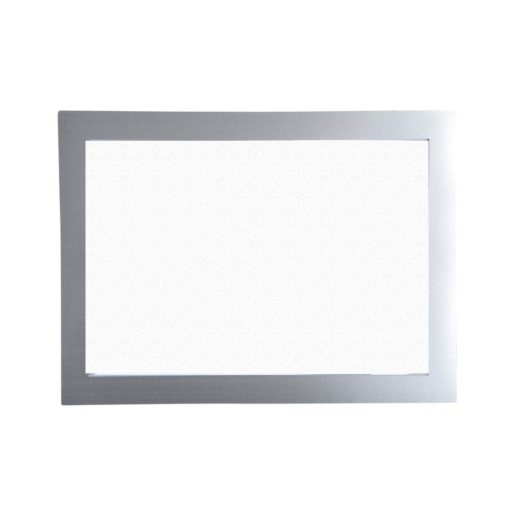 Exacompta - Ref 39100E - Magnetic Wall Display Pocket - Suitable for A5 Documents, 3 Magnetic Sides & 1 Open Side for Insertion, Ideal for Notes & Posters - Silver