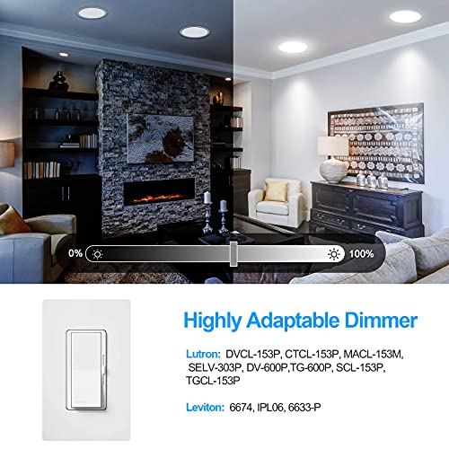 Recessed Lighting, deerdance Recessed Light Fixtures 4 Pack 6 Inch 12W