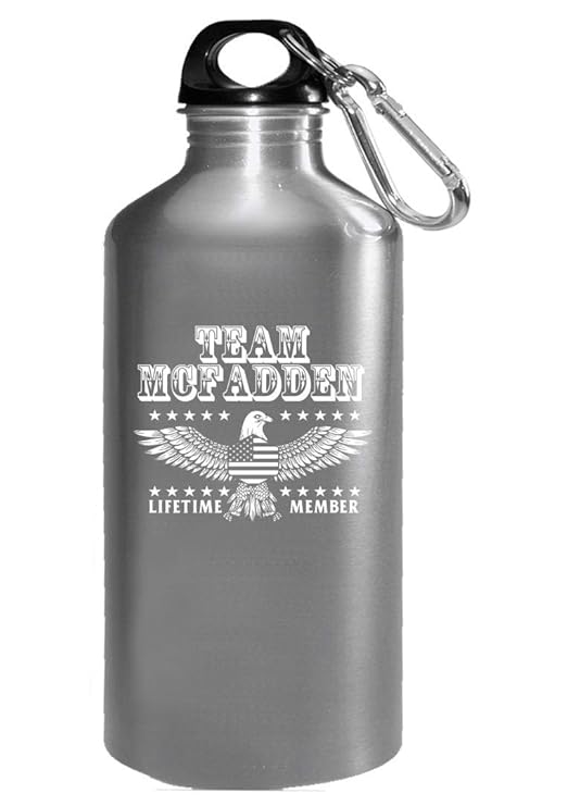 Team Mcfadden Apellido Apellido Orgullo - Botella de agua: Amazon ...
