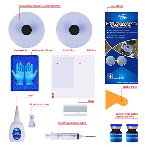 AUTOPDR DIY Car Windshield Repair Kit Atutomotive Glass Repair Tools Auto Windscreen Chips and Cracks Repair Tools Set (Easy to use) - Thumbnail 3
