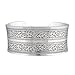 SmitCo LLC Silver Tone Cuff Bracelet - Detailed Design With Adjustable Open Ends - For Women and Teens