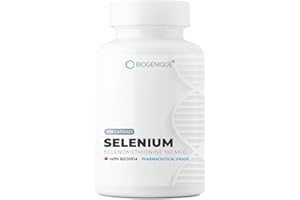 Biogenique Selenium 100 mcg - 120 Capsules | Thyroid, Antioxidant & Immune Support | High Potency Selenium supplement Made in