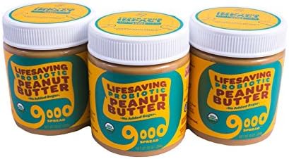Good Spread Organic Unsweetened Peanut Butter with Probiotics Ð USDA Certified Organic, Non-GMO, 10 Oz. Jar (3 Pack)