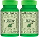 Piping Rock Oil of Oregano Oreganum Vulgare 1500 mg 2 Bottles x 150 Quick Release Softgels Herbal Supplement