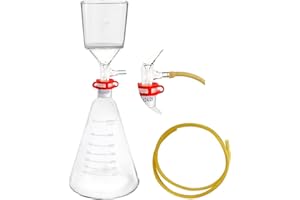 FELEOLIBE Buchner Funnel Filter Flask Set ，Laboratory High Borosilicate Glass Vacuum Filter with 1000ml Filter Bottle and 250ml Buchner Funnel