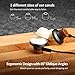 Omars Wood in-Ear Headphones Earbuds, High Definition Cherrywood Wired Headset with Mic Earphones Compatible with 3.5mm Jack iPhone, iPad, Car Kit, Huawei, Nokia, Tablet, iPod, MP3 Devices, ect.