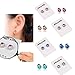 4 Pairs of Weight Loss Crystal Fake Earrings Healthy Stimulating Acupoints Stud Magnetic Therapy (4 Colors in 1 Set: Champagne, Pink, Royal Blue, Lake Blue)