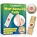 Wart Remover, Corn Remover Pads, Foot Corn Removal Plaster with Hole, Professional Removes Common and Plantar Warts, Callus, Stops Wart Regrowth 24Pcs