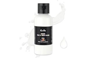Go Ho Liquid White Face & Body Paint - Water Based, Special FX & Halloween Makeup