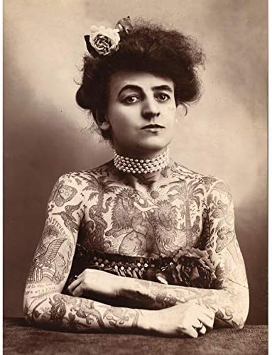 Amazon Co Jp ポスター モードスティーブンスワグナートラペゼイストタトゥーアーティスト1907写真 A3サイズ インテリア 壁紙用 絵画 アート 壁紙ポスター ホーム キッチン