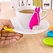 Coolrunner 4pcs Cute Rabbit Empty Tea Bag Silicone Cup Mug Hanging Tool for Tea Bag Spoon Holder