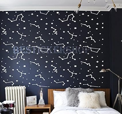 gold constellation wall decals