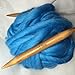 Merino Wool Super Chunky Yarn- Bulky Roving Yarn for Finger Knitting,Crocheting Felting,Making Rugs Blanket and Crafts by FLORAKNIT (Aquarius, Medium-20mm 0.55LB)
