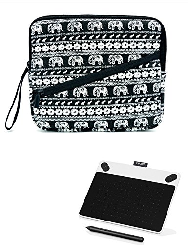 Orchidtent Case Sleeve Bags for Wacom Intuos Draw Graphics Pen Tablet Carrying Case with Accessory Pocket Fits CTL-490DW Intuos Pro Case 8.5 Inch (BLACK)