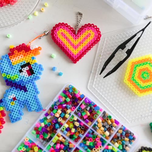 BEELUKY 10000 x 5 mm Iron Beads Kit for Iron-On Beads at Least 50 Colours for Birthday Christmas Gift Children DIY