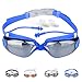 ilooper Swimming Goggles Anti Fog UV Protection with protective case, Ear Plugs, Anti-shatter No Leaking Swim Goggles for Adult Men Women Youth Kids Child
