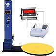 PEC Automatic Stretch Wrap Machine, Electric Pallet Wrapping Machine with Built-in Scale and Thermal Label Printer, 5000lbs Capacity for Weighing and Wrapping,Automatic Shrink Wrap Machine