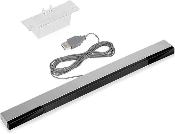 USB Wii Sensor Bar Dolphin Bar, Replacement Infrared Ray Motion Sensor Bar for Nintendo Wii/Wii