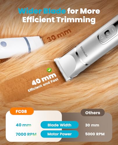oneisall 4 in 1 Professional Dog Clipper, Cordless Dog Paw Clipper, Paws, Body, Eyes, Ears, Face