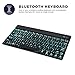 Lenovo A8-50 A5500 / A10-70 A7600 Wireless Keyboard, COOPER AURORA 7-Color Backlit LED Wireless Bluetooth QWERTY Keyboard with Rechargeable Battery (Black, Ultra Light & Slim)