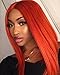 Orange Color Kanekalon Fiber 13×6 Inch Lace Real Natural For Women–Soft&Smooth, Straight Lace Front Wig,Elastic Straps,Comfortable & Adjustable For Perfect Fit –1002F# Blonde 250D 22