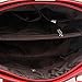 OURBAG Women Leather Handbags Fashion Top Handle Bag Cross body Shoulder Bag for Ladies Wine Red Medium