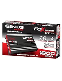 Genius GFX 75X4 1800 Watts Max   Amplificador de coche (4 canales, 2 ohmios, estéreo estable)