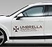 COCODECALS 2pcs Car Reflective Sticker UMBRELLA CORPORATION Logo Car Door Decals 70cm20cm