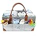 luxury little Diaper Caddy Organizer, Large Cotton Rope Nursery Baby Basket, Changing Table Organizer for Baby Diaper Storage, Portable Car Organizer with Removable Divider, Baby Shower Gifts (Grey)