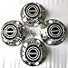 1980-1996 FORD F150 BRONCO VAN Chrome Wheel Hub Center Caps BLACK Center 4 PCS