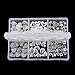 BEADNOVA 80pcs Tibetan Silver Sweet Heart Spacer Charm Beads for Jewelry Findings Making with Free Plastic Container Mix Lot Box Set Assortment