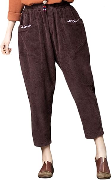 plus size corduroy trousers