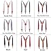 AWAYTR Kids Boys Adults Suspenders - 4 Sizes Sturdy Metal Clips Elastic Adjustable Suspender (27 inches (5 Years-9 Years),Navy blue)