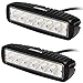 Kawell 2 Pack 18W LED Flood Work Light Off Road Led Light Bar Fog Driving Lamp for Jeep Truck SUV ATV Motorcycle Black