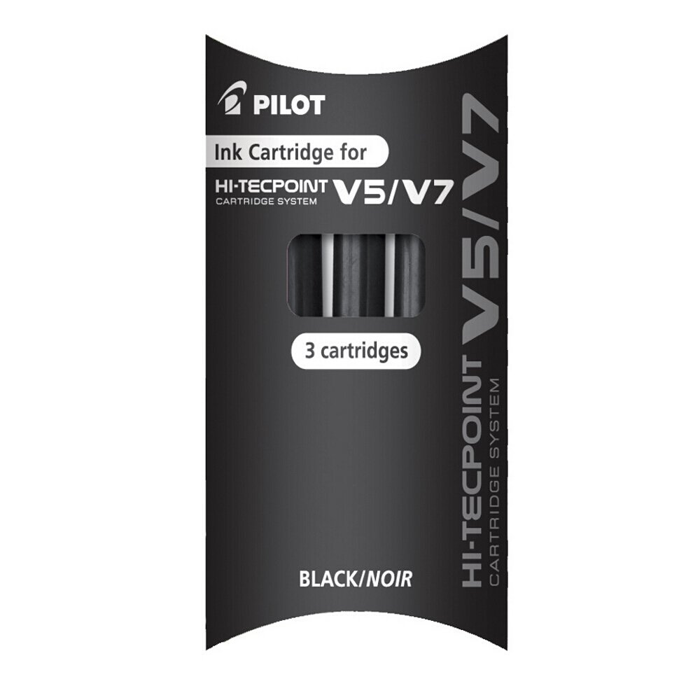 Pilot V5/v7 Cartridge - Black (Pack of 3)